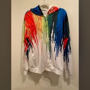 Men’s paint splash hoodie XXL